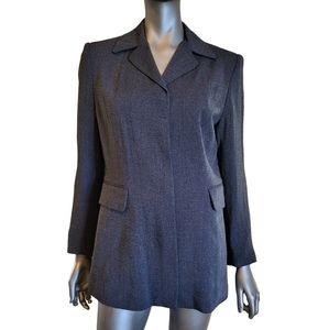 128. Halston Gray Jacket Blazer - Size 10